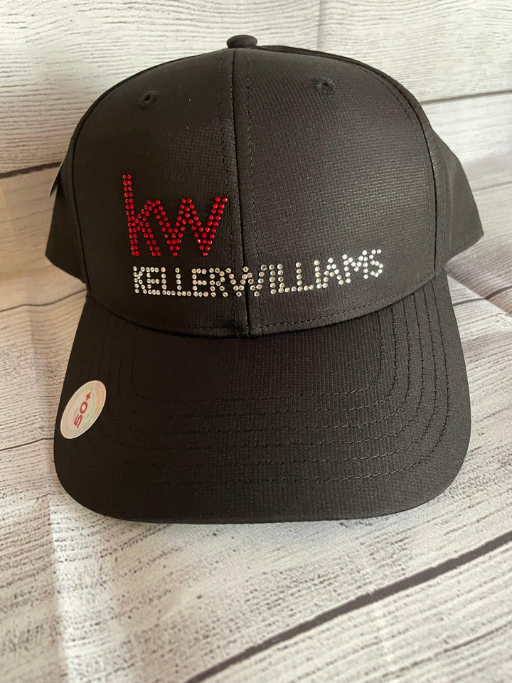 Keller Williams Ladies Rhinestone Cap, KW-FH354 Nylon Performance Ladies Rhinestone Cap w/Bling logo & Capper Option