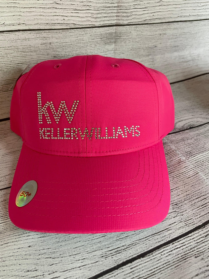 Keller Williams Ladies Rhinestone Cap, KW-FH354 Nylon Performance Ladies Rhinestone Cap w/Bling logo & Capper Option